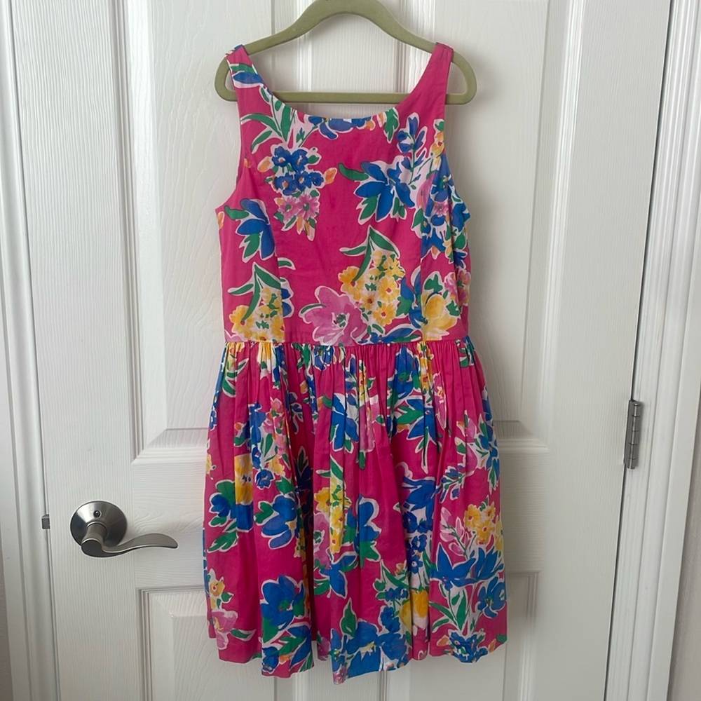 Ralph Lauren Pink Floral Dress - Size 12